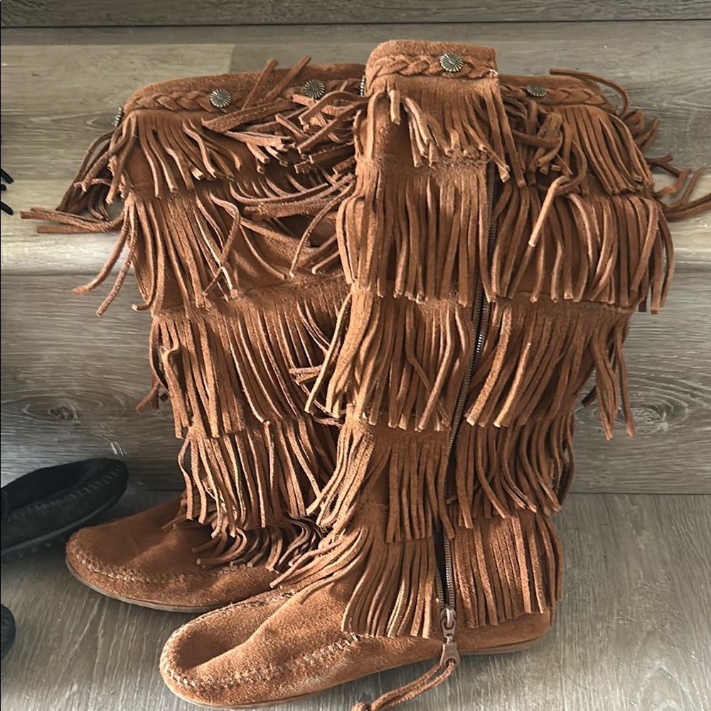 Minnetonka Fringe Boots